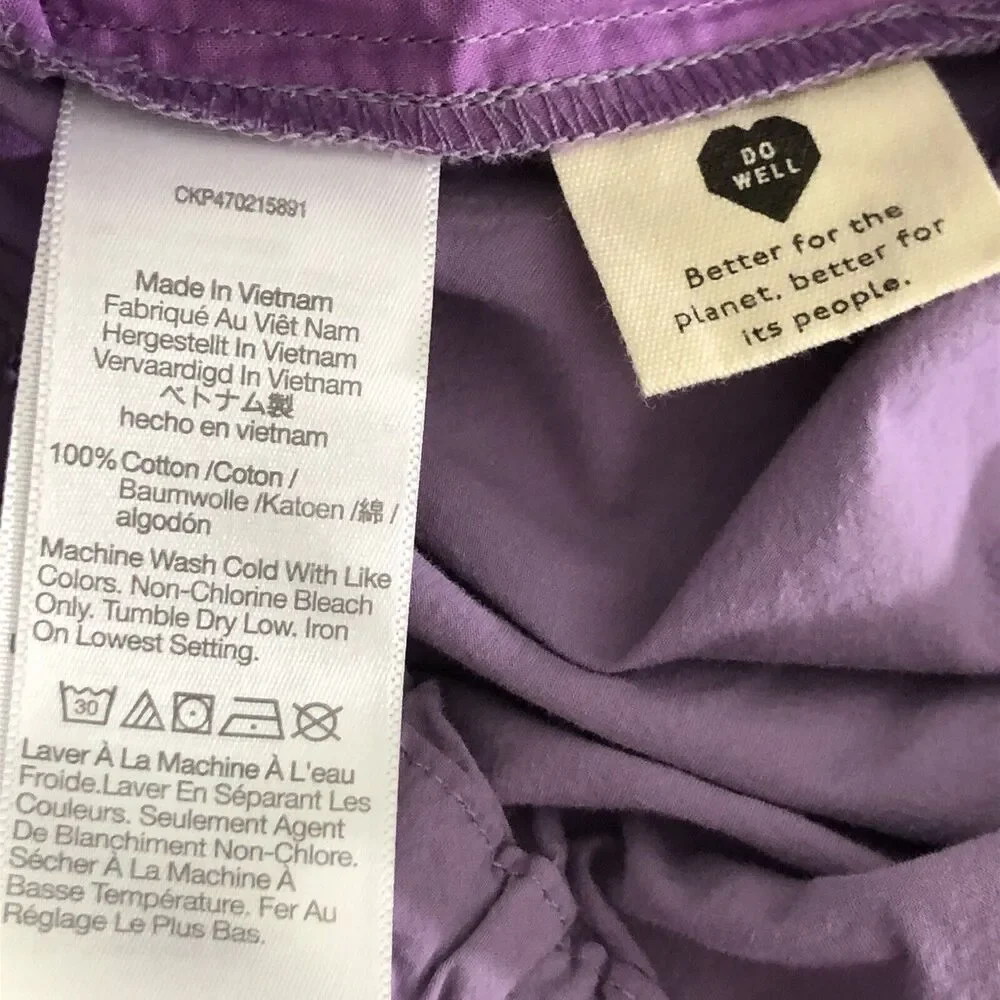 Madewell Shorts Women's Small Purple Pastel Cotton Pull-on Pockets High Rise New